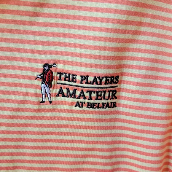 Cutter & Buck Peach and White Striped Polo - Picture 2 of 4